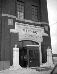 Fulton Bag and Cotton Mills main entrance on Hennepin Avenue in Minneapolis Minnesota. 
