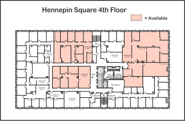 Hennepin Square Fourth Floor Vacancy